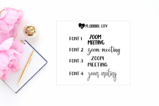 Zoom Meeting II Foiled Word